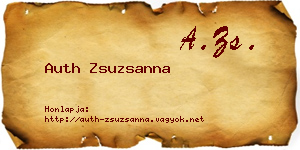 Auth Zsuzsanna névjegykártya